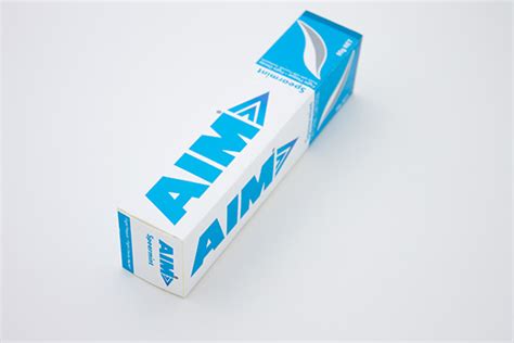 Aim toothpaste product packaging on Behance