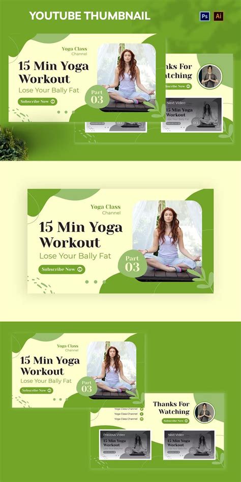 Yoga Class Youtube Thumbnail Template Youtube Thumbnail Thumbnail