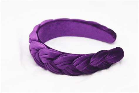 Wide Velvet Hairband Twisted Thick Braided Headband Wedding Bridal