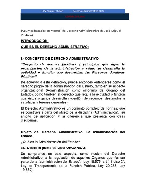 Concepto De Derecho Administrativo Pdf Administración Pública