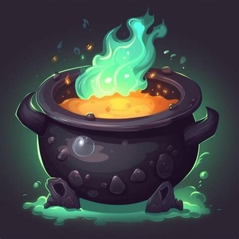 Premium Ai Image Witch Cauldron