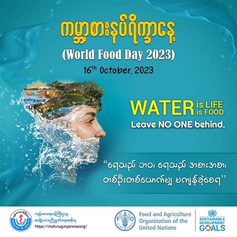 World Food Day October 16 2023 Ministry Of Health Moh Myanmar