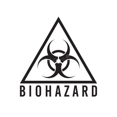 Vector Biohazard Sign Isolated Stock Vector Illustration Of Research