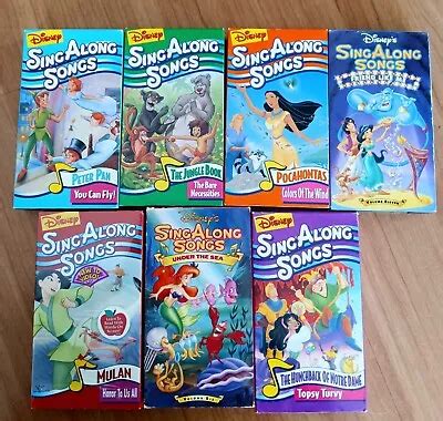 Disney S Sing Along Songs VHS Lot Grelly USA