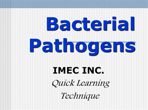 Ppt Bacterial Pathogens Powerpoint Presentation Free Download Id410560