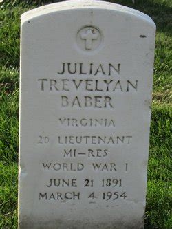 2LT Julian Trevelyan Baber 1891 1954 Mémorial Find a Grave