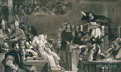 John Knox Preaching Before The Lords Drawing By Print Collector Fine