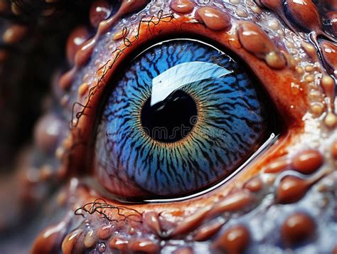 Ai Generated Illustration Wildlife Concept Of Eye Of Octopus Stock