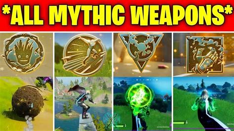 Fortnite Season 4 All Mythic Weapon Locations Mystical Bomb Arcane Gauntlets Bramble Shield