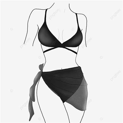 Bikini Clipart Transparent Background Black Bikini Beautiful Png