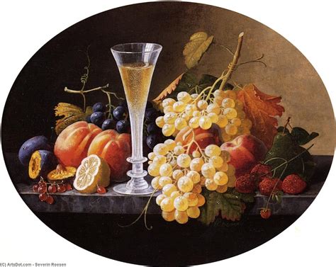 Reproductions De Peintures Still Life With Fruits And Wine Glass De