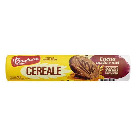 Biscoito Integral Cacau Aveia E Mel Bauducco Cereale Pacote 170g