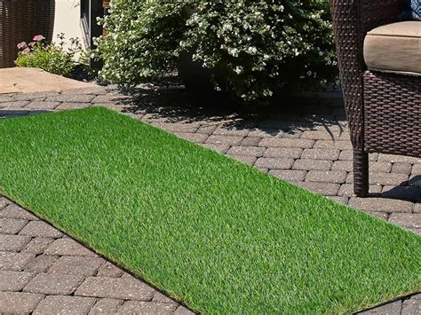 Amazon GLOBREEN 2X12 FT Artificial Turf Grass Runner Rug Thick