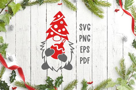 Christmas Svg Christmas Gnome Svg Gnomes Christmas Tree Svg Cut Files