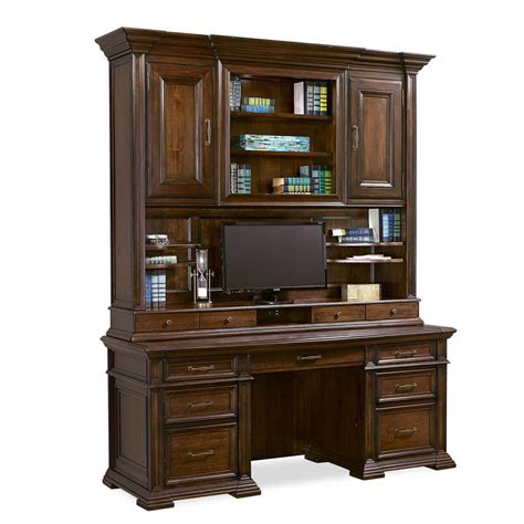 74" Credenza Desk & Hutch - Quarles Furniture