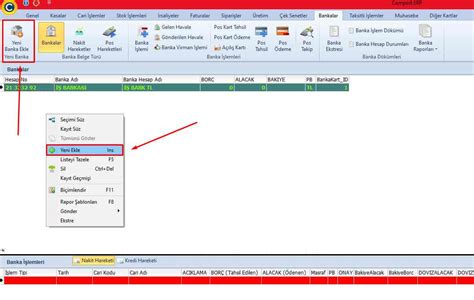 Banka Kart A L Comport Erp Ve N Muhasebe Program Kullan M K Lavuz