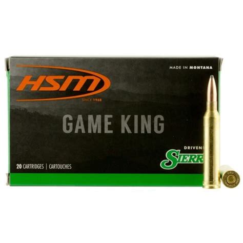 HSM Ammunition Game King 175 Gr Spitzer Boat Tail 7mm Rem Mag Ammo 20