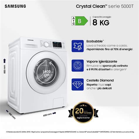 Lavatrice Samsung Crystal Clean WW80TA046TE ET Recensione