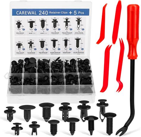 Guteauto 480pcs Car Retainer Clips Kit Nylon Bumper 18 Most Popular Sizes Auto