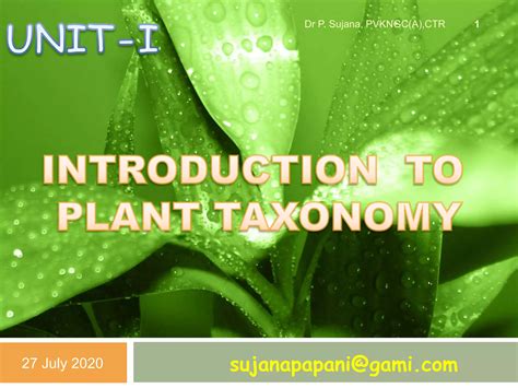 Introduction To The Principles Of Plant Taxonomy 4