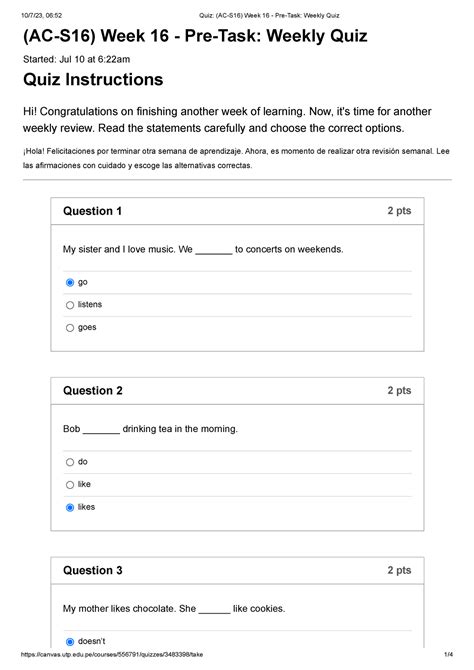 Quiz Ac S16 Week 16 Pre Task Weekly Quiz Ac S16 Week 16 Pre