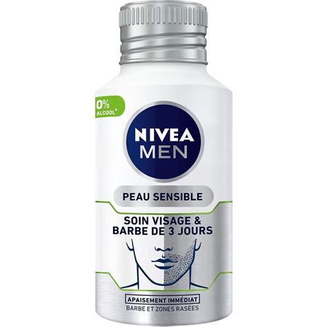 NIVEA MEN Soin Visage Et Barbe De 3 Jours Pour Peaux Sensibles 125ml