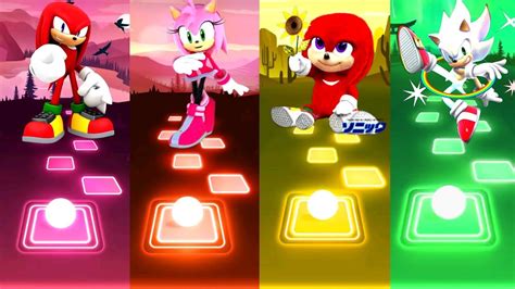 Knuckles Vs Amy Vs Baby Knuckles Vs Heyper Sonic Tiles Hop Edm Rush