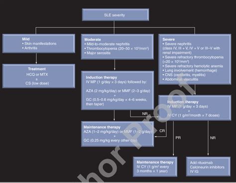 Algorithm For The Management Of Systemic Lupus Erythematosus Treatment