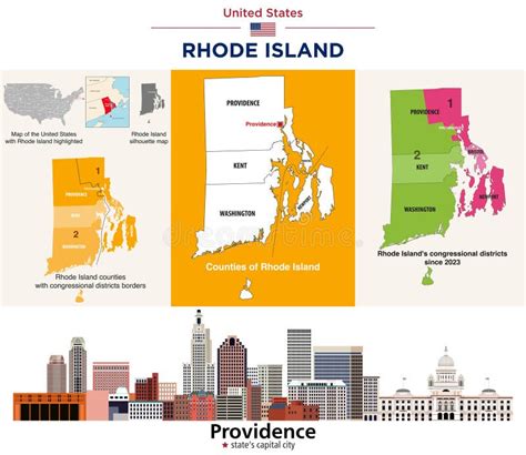 Rhode Island Counties Map And Congressional Districts Since 2023 Map