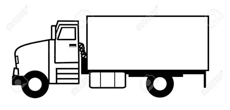 lorry clipart black and white - Clipground