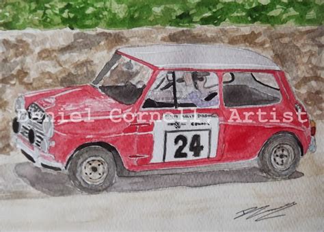 Daniel Cornell Artist Classic Mini Rally Car