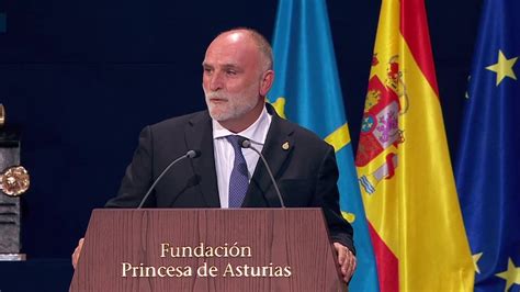 Discurso de José Andrés Premio Princesa de Asturias de la Concordia