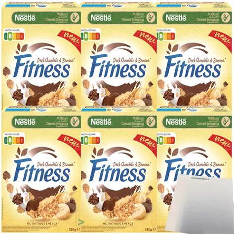 Nestle Fitness Dark Chocolate And Banana Cerealien 6er Pack 6x330g Pac