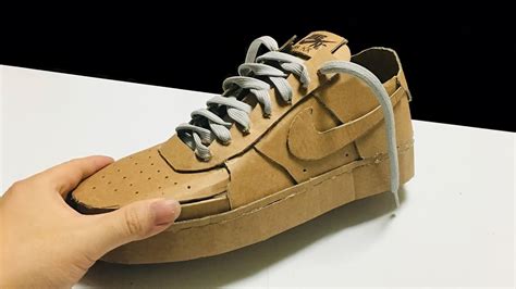 How To Make Cardboard Nike Airpos Shose Youtube