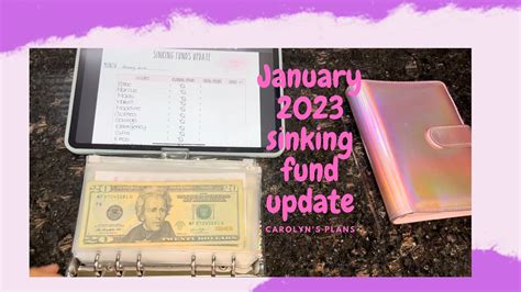 January 2023 Sinking Funds Update YouTube