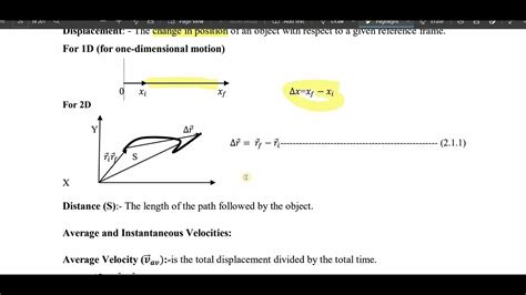 General Physics Freshman Course Chapter 2 Kinematics And Dynamics