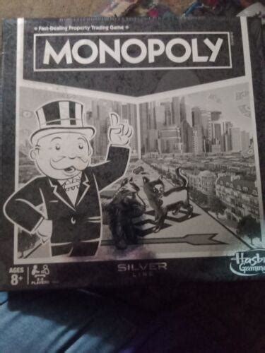 Hasbro Monopoly Board Game Silver Line Edition Toys R Us Exclusive ...