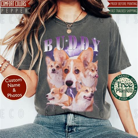 Vintage Custom Dog Shirt Comfort Colors Retro Collage Personalized Pet