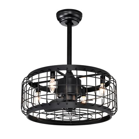 Living Pavilion 20.24 Caged Ceiling Fan with Remote Control, Timer, 3 ...