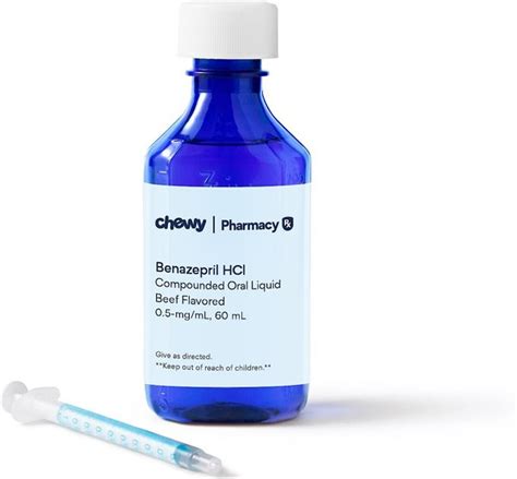 BENAZEPRIL HCL COMPOUNDED Oral Oil Liquid for Animals Beef Flavored, 0. ...