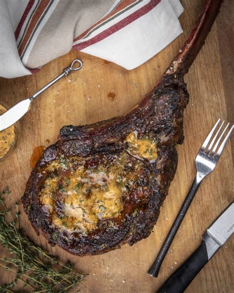 Grilled Ribeye Steak With Cowboy Butter