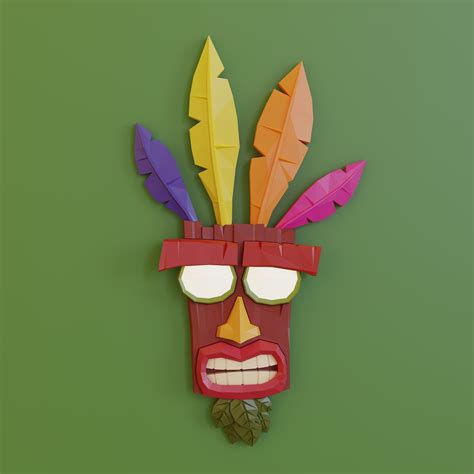 Aku Aku Crash Bandicoot Mask For Cnc Routers And 3d Printers 3d Model