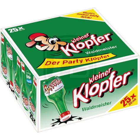 Kleiner Klopfer Waldmeister 25 X 2cl Party Shot 16 Vol