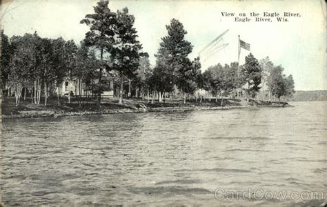 View on the Eagle River Wisconsin Postcard