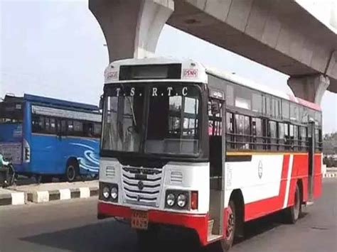 Narrow Escape For Passengers As Tsrtc Bus Catches Fire