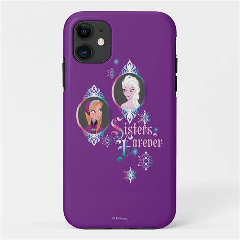 Anna And Elsa Portraits In Snowflakes Case Mate Iphone Case Zazzle