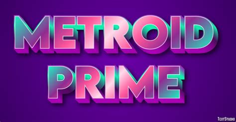 Metroid Prime Text Effect And Logo Design Videogame