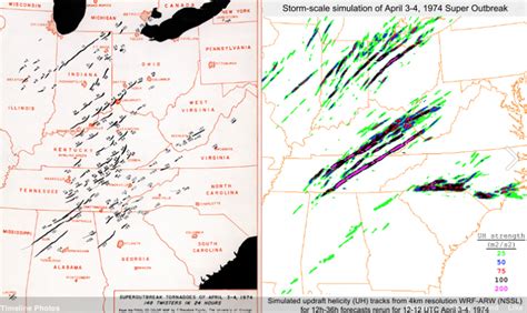 The 1974 Super Tornado Outbreak Interactive Map U S Tornadoes