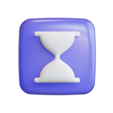 Premium Psd 3d Hourglass User Interface Icons With Tile Cute Icons High Quality Render