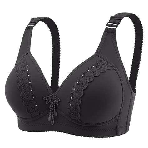 Mallwal Full Figure Bras For Women Plus Size Back Smoothing Bra Feature V Neck Molded Bra Style